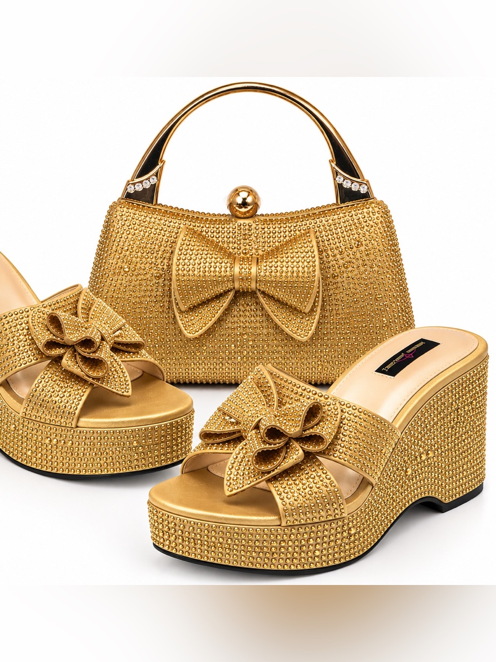 💛Women's Platform Sandals with Matching Handbag